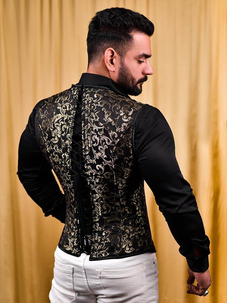 Male corset vests