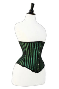 Mid bust Green Lacemade corset