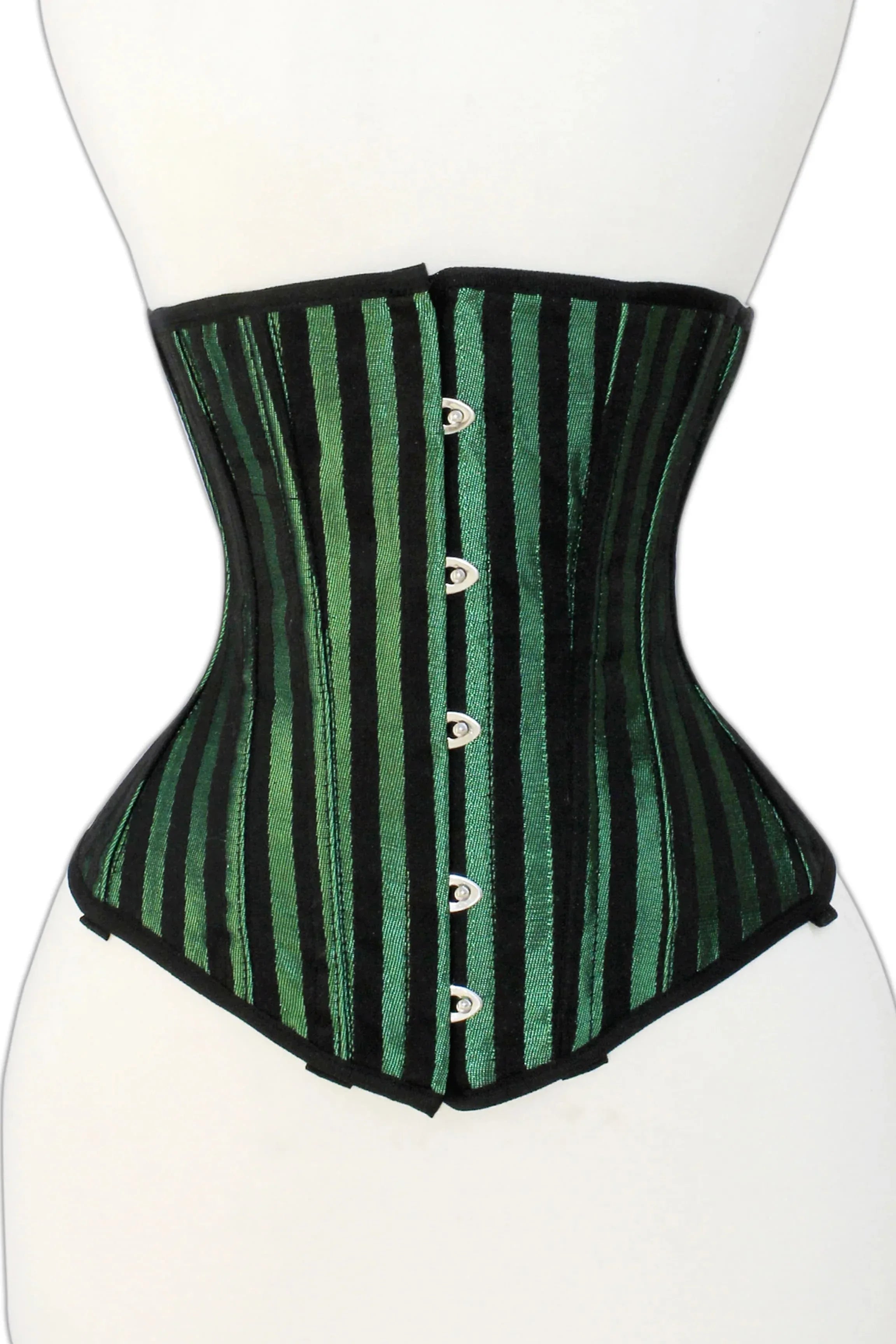Mid bust Green Lacemade corset