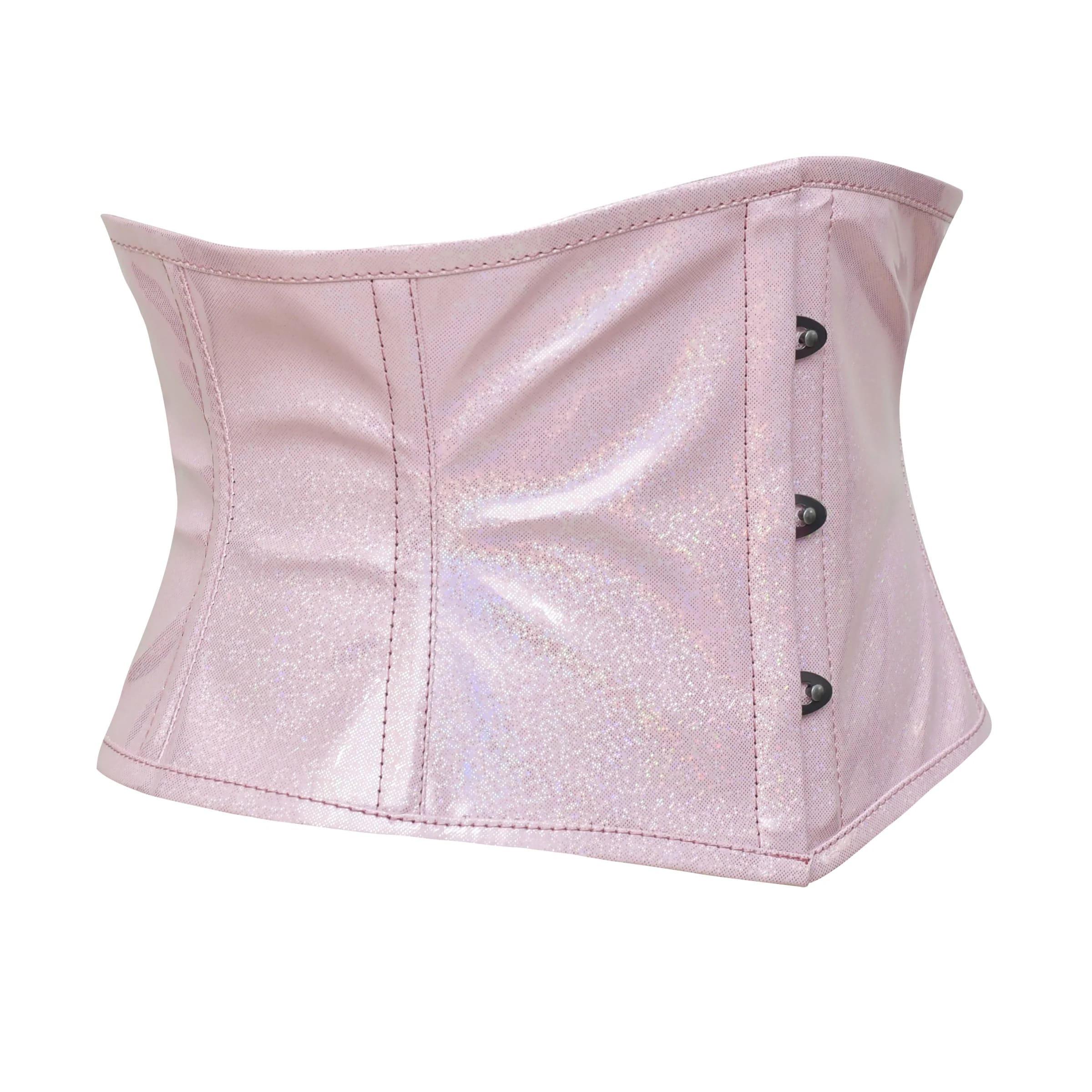Short Torso Pink PVC corset top