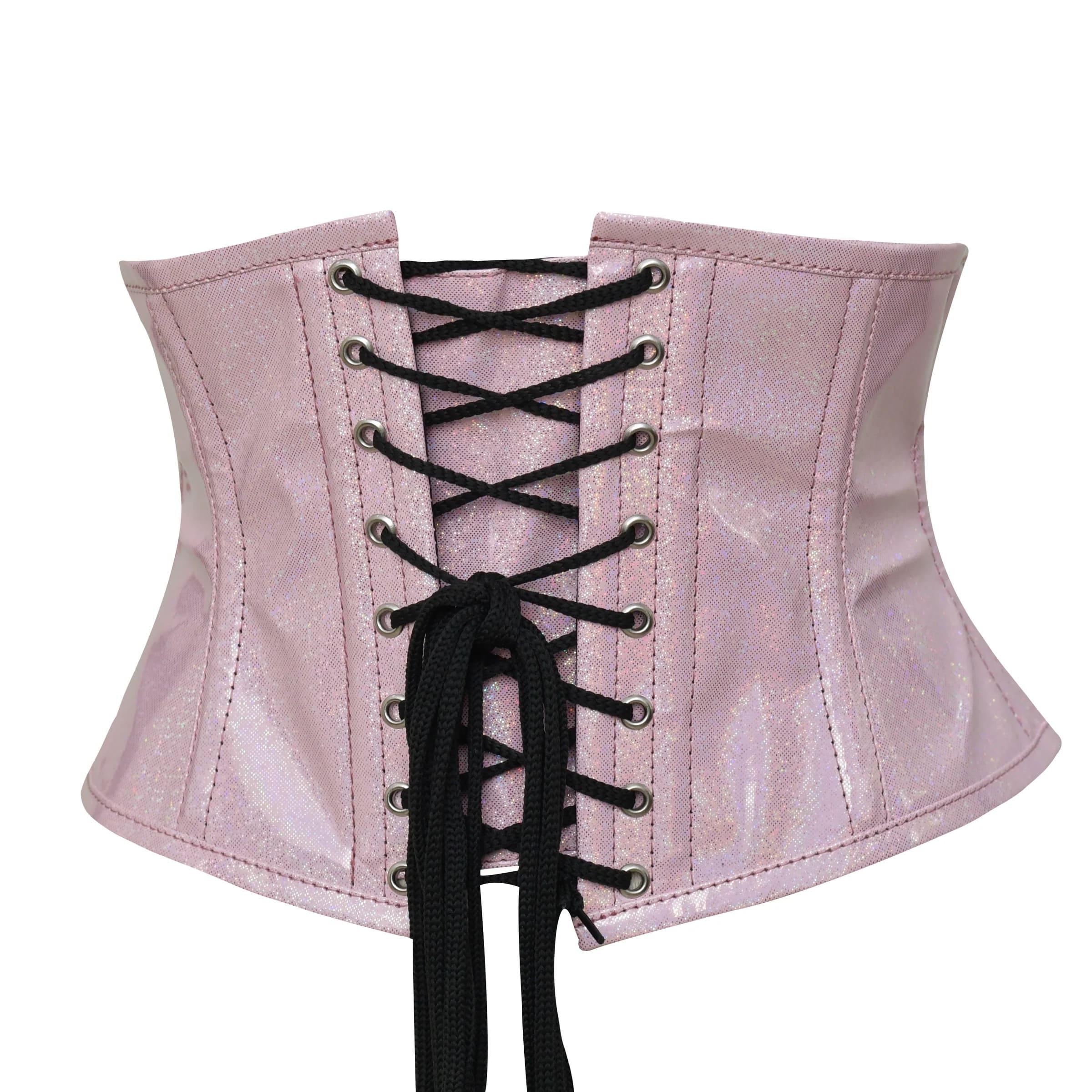 Short Torso Pink PVC corset top