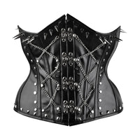 BLACK STUDDED UNDER BUST CORSET