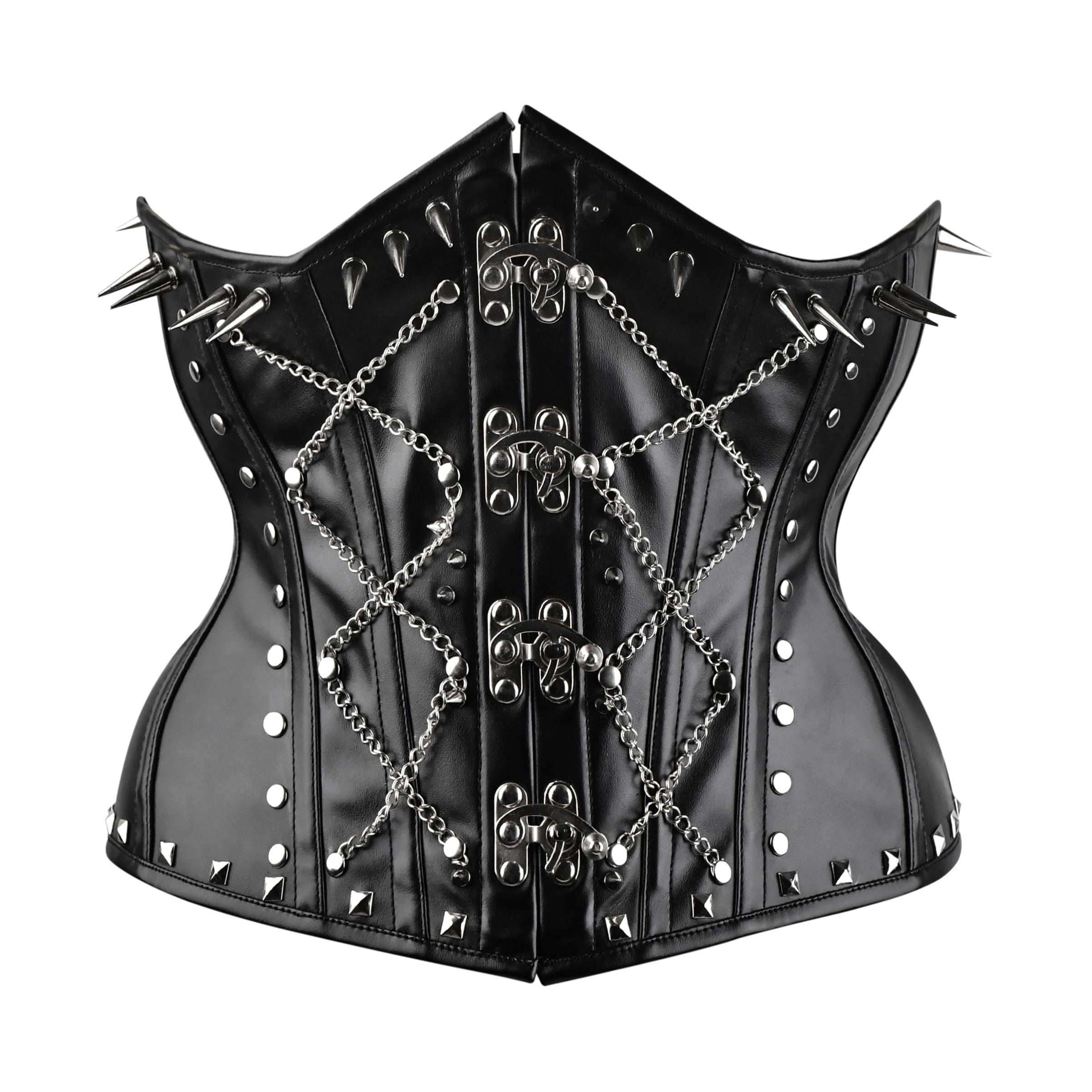 BLACK STUDDED UNDER BUST CORSET