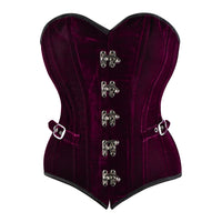 Maroon Velvet corset Top - Over The Bust