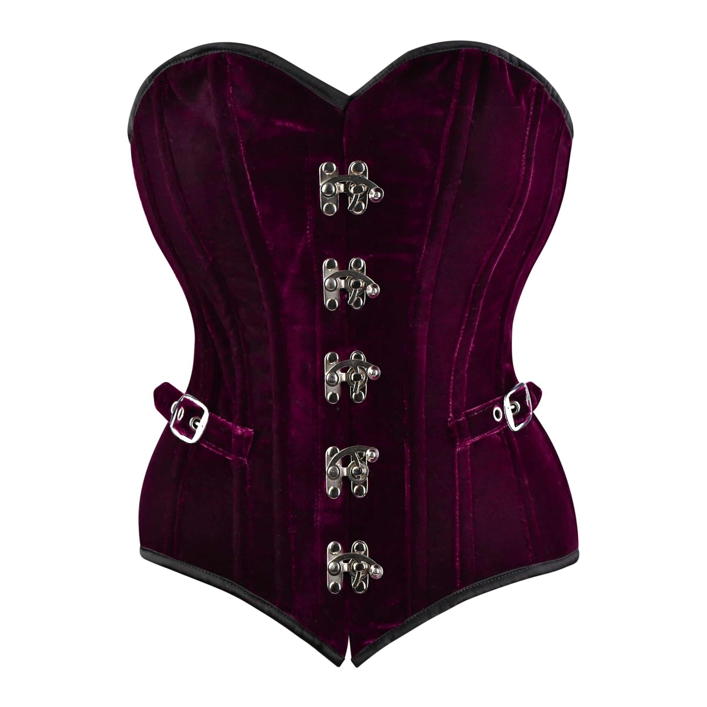 Maroon Velvet corset Top - Over The Bust