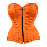 Orange Satin corset top - Overbust Corset