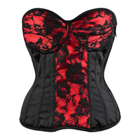 Red and Black corset top - Laced Corset