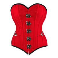 Red Authentic Cotton  Over bust  Corset