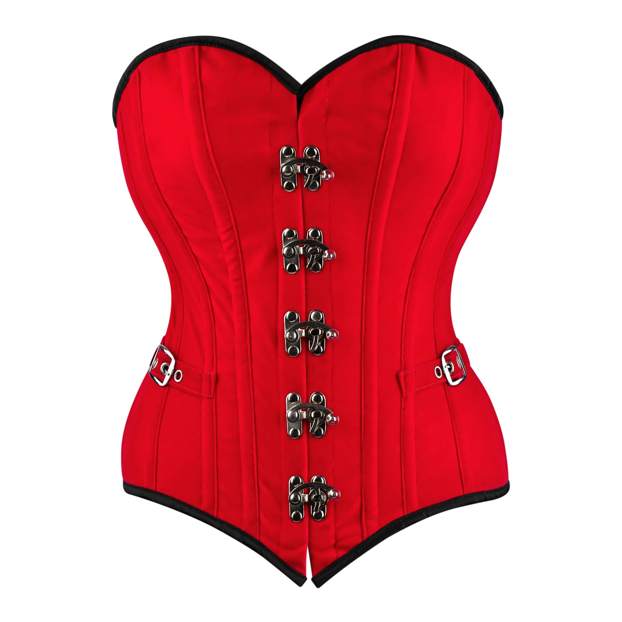 Red Authentic Cotton  Over bust  Corset