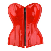 Red PVC overbust corset Waist Trainer