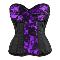 Purple and Black corset top - Laced Corset