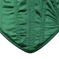 Green Satin corset top - Overbust Corset
