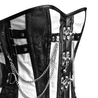 Black and white corset Top
