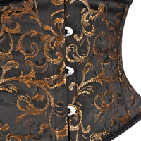 Yellow and black underbust corset - Short torso Waist Trainer