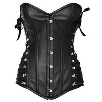 Black steampunk OverBust Corset For Womens