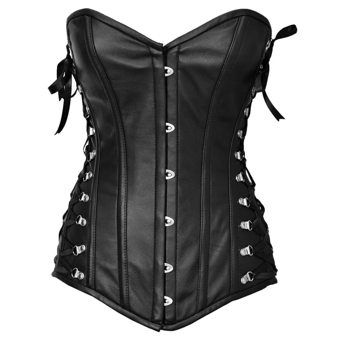Black steampunk OverBust Corset For Womens