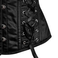 Black Satin Corset Top