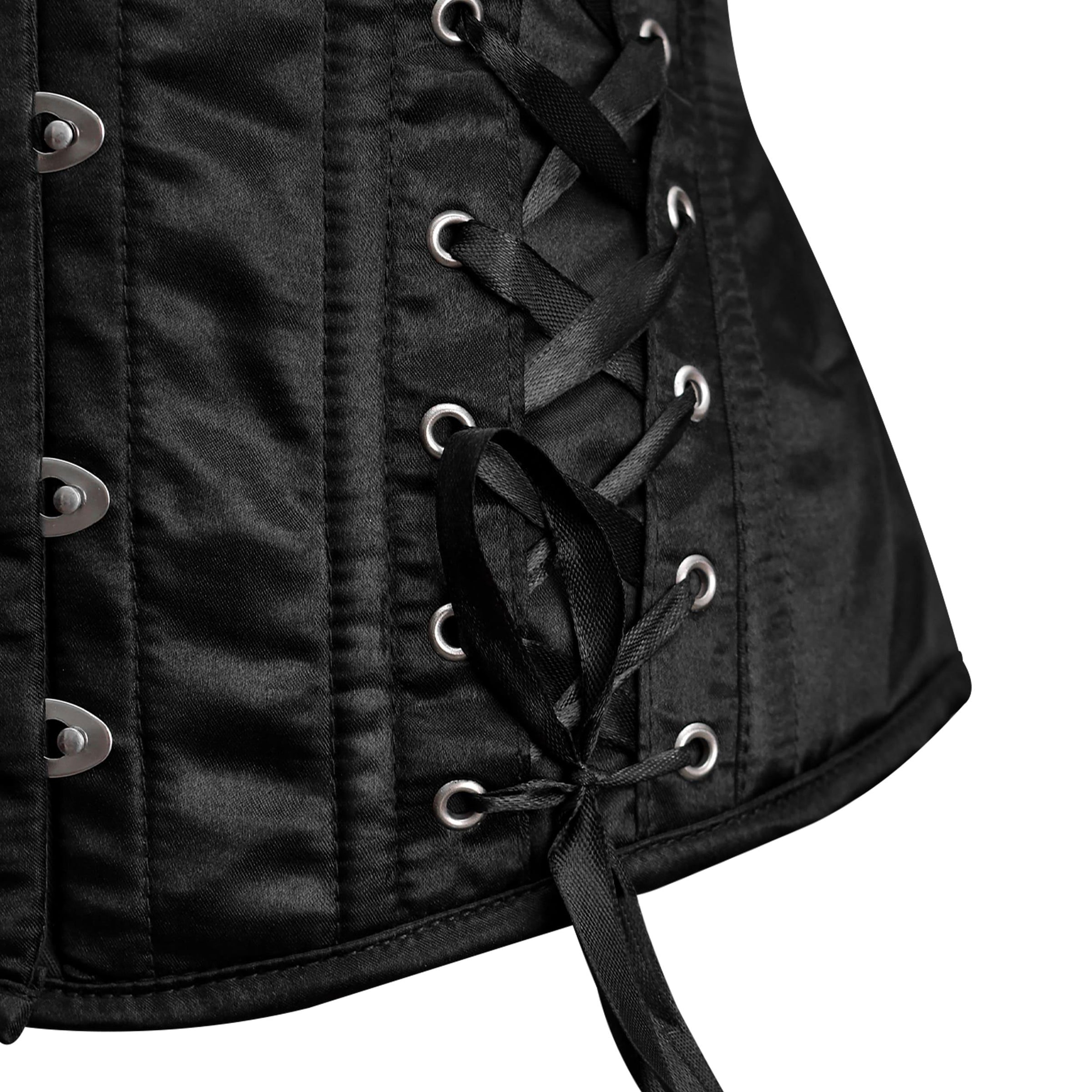 Black Satin Corset Top