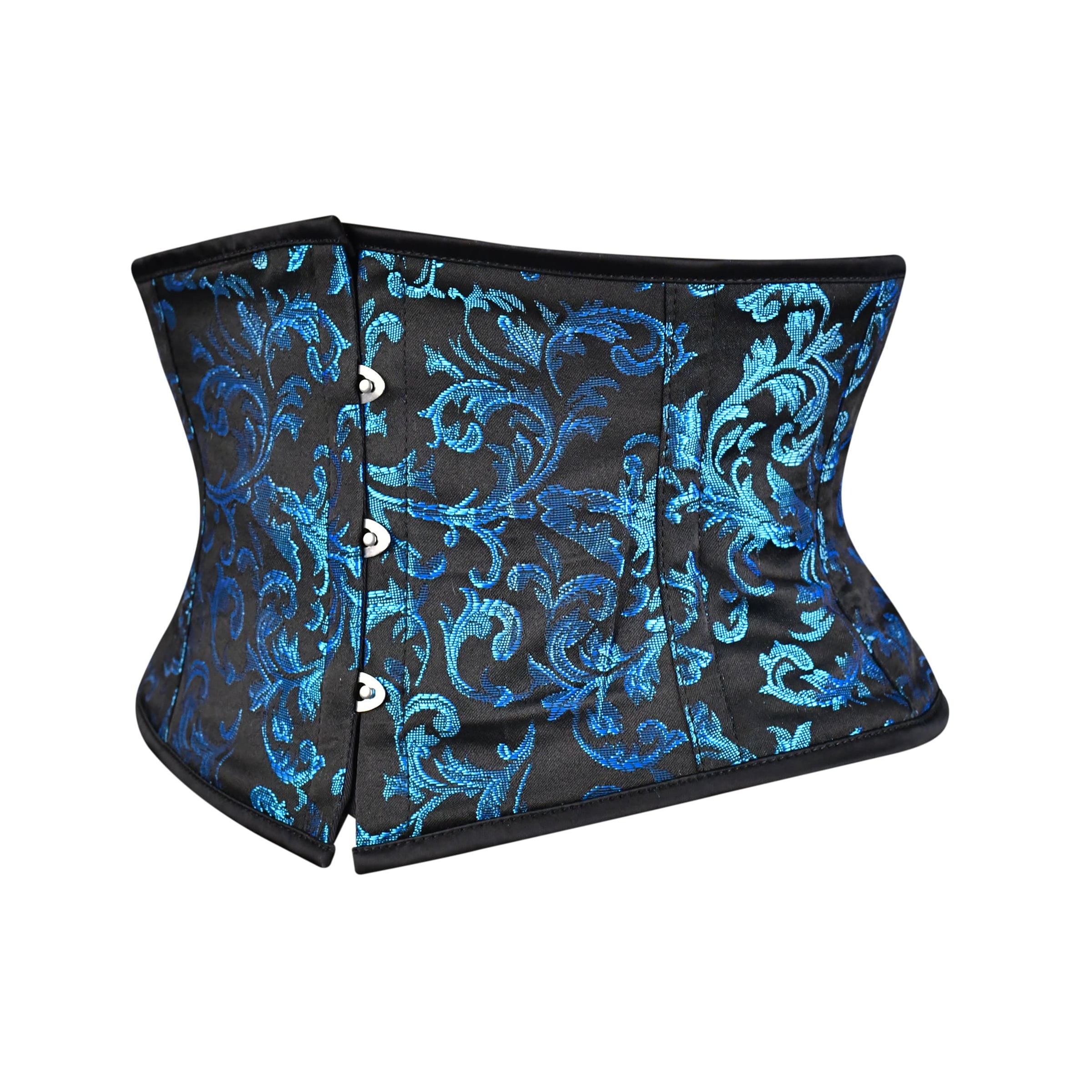 Blue and Black underbust corset - Short torso Waist Trainer