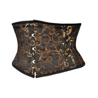 Yellow and black underbust corset - Short torso Waist Trainer